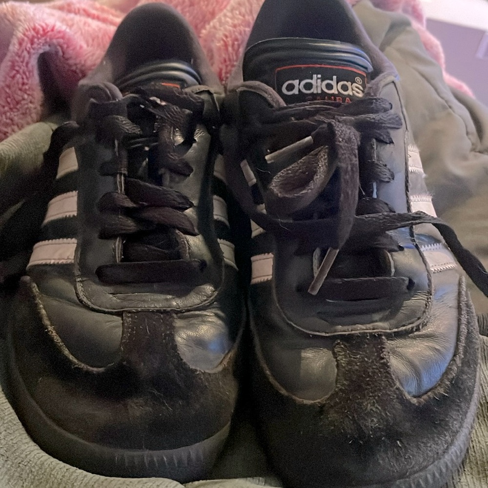 Black Adidas Sambas- size 4.5 youth